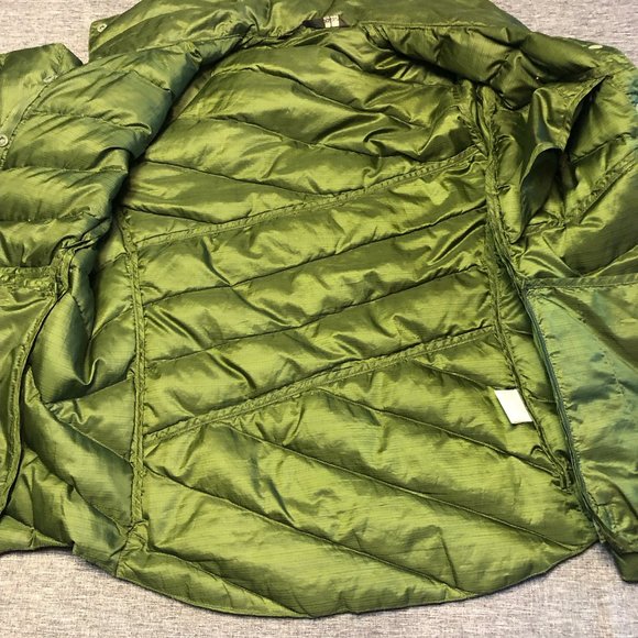 NAU Down jacket, goose down fill , Size XS, Forest green, Snap closures - Picture 5 of 10